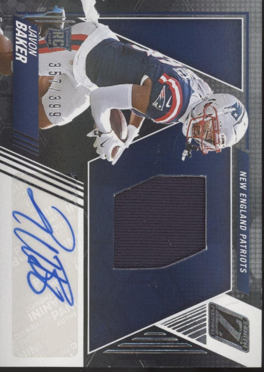 Javon Baker 2024 Panini Zenith Swatch RC Auto 357/399 #220