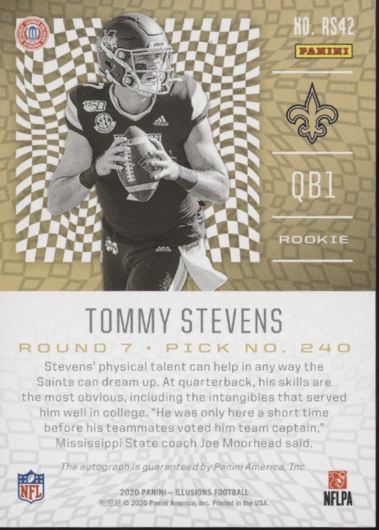 Tommy Stevens 2020 Panini Illusion Rookie Signs RC Auto #RS42