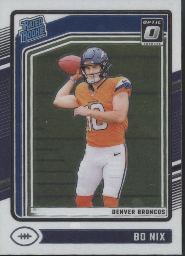 Bo Nix 2024 Panini Donruss Optic Rated Rookie RC #209 #4