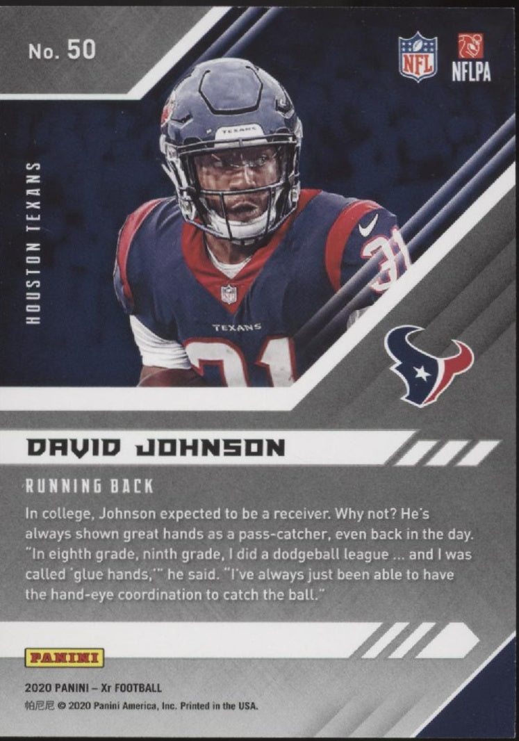 David Johnson 2020 Panini Xr Blue 097/199 #50