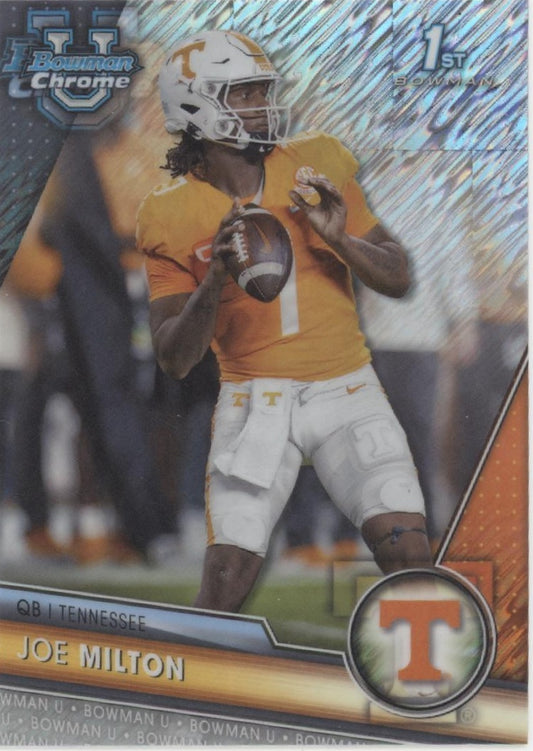 Joe Milton 2023 Bowman Chrome University Shimmer Refractor #148