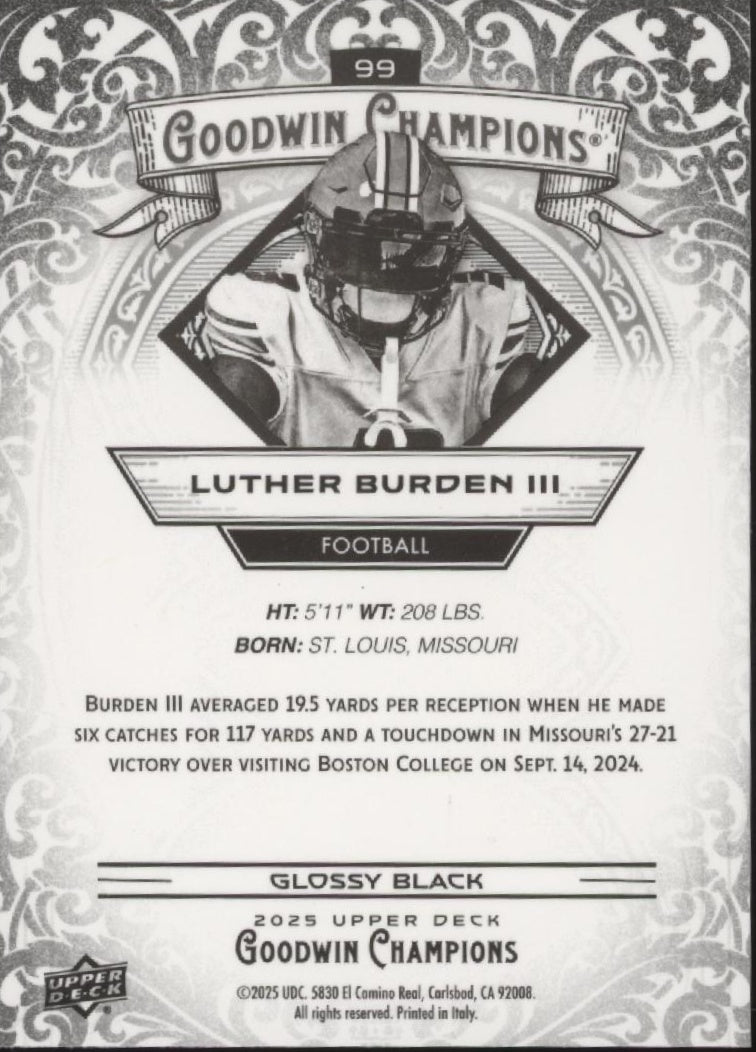 Luther Burden III 2025 Upper Deck Goodwin Champions #99
