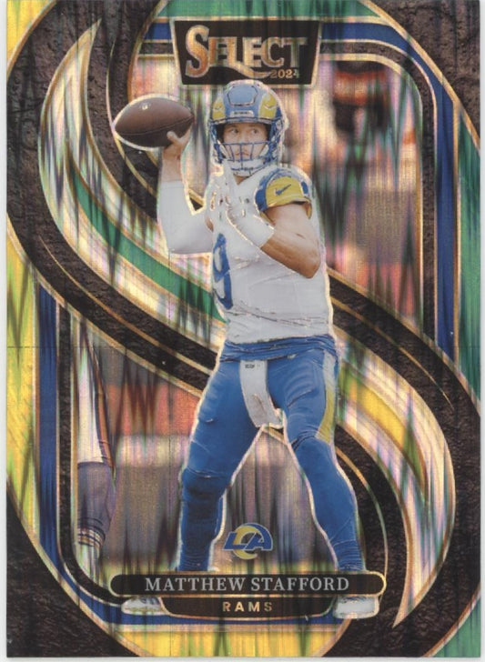 Matthew Stafford 2024 Panini Select Tri-Color Shock Prizm #182