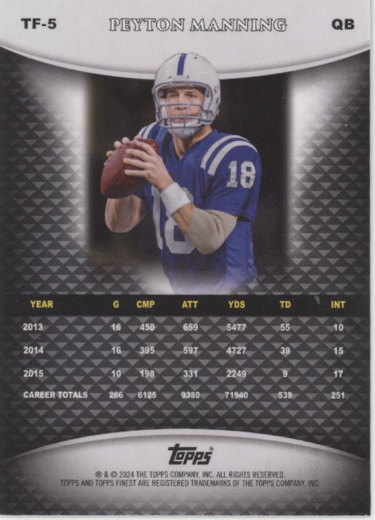 Peyton Manning 2024 Topps Team Finest #TF-5