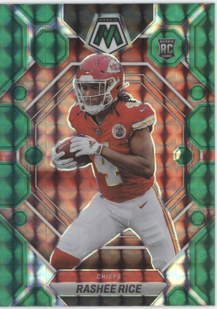 Rashee Rice 2023 Panini Mosaic Green Prizm RC #357