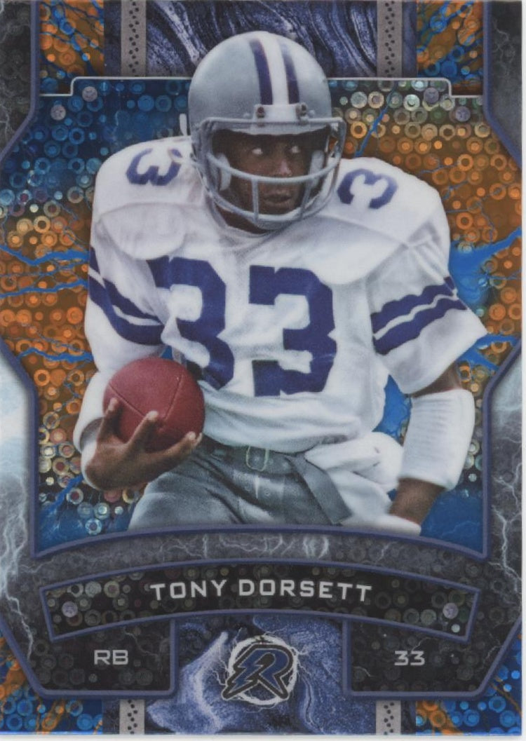 Tony Dorsett 2024 Topps Resurgence Blue & Orange Spark Refractor #28