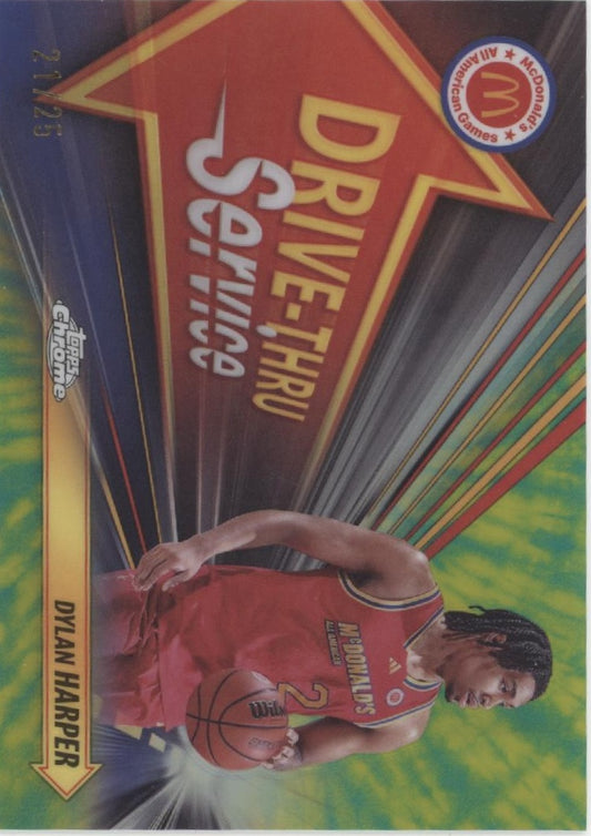 Dylan Harper 2024 Chrome McDonald's All American Drive-Thru Service Tie Dye /25
