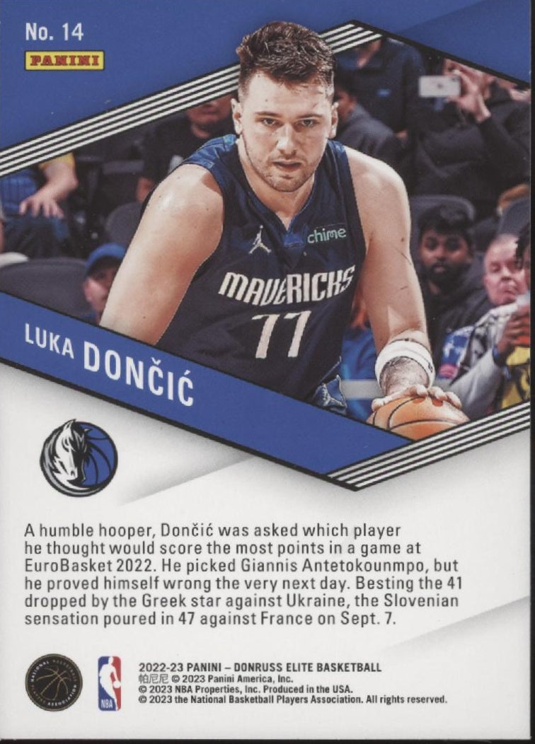 Luka Doncic 2022-23 Panini Donruss Elite Spellbound "O" #4