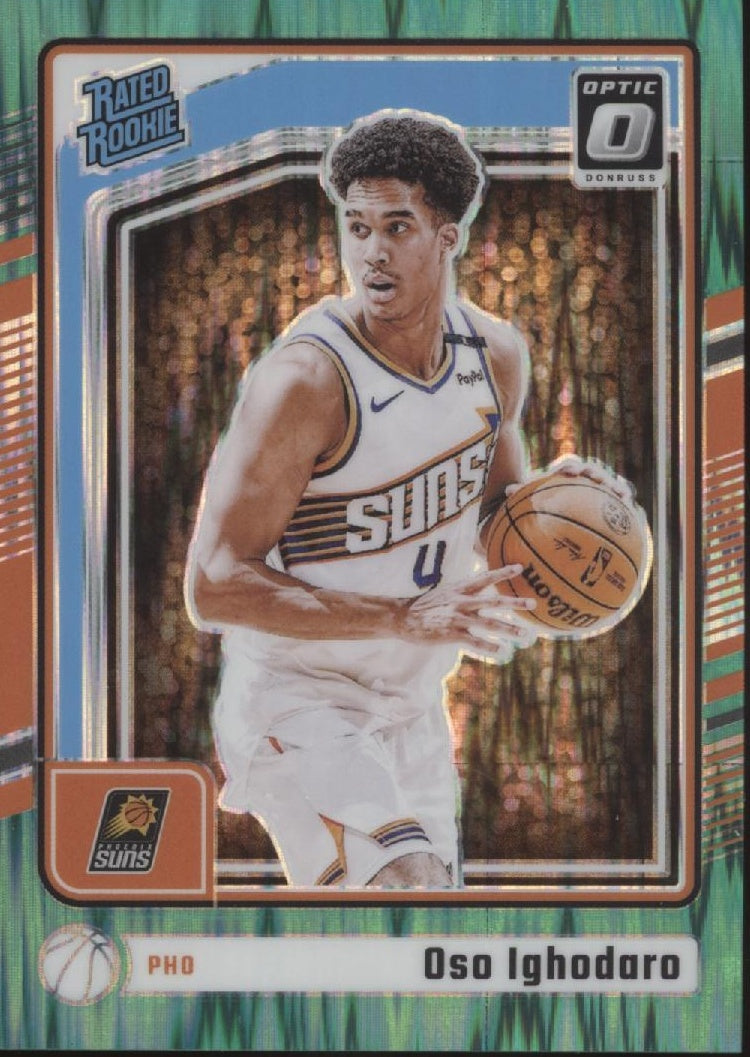 Oso Ighodaro 2024-25 Donruss Optic Rated Rookie Lime Green Shock Prizm RC 38/149