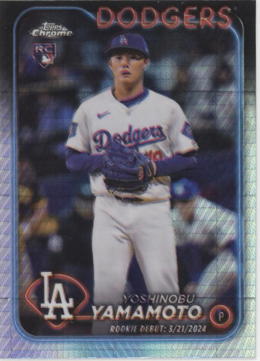 Yoshinobu Yamamoto 2024 Topps Chrome Hyper Refractor RC #USC108