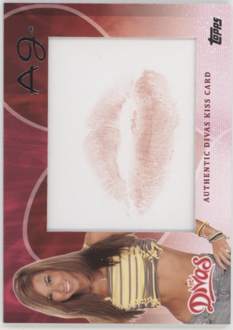 AJ Lee 2012 Topps WWE Kiss Card Relic