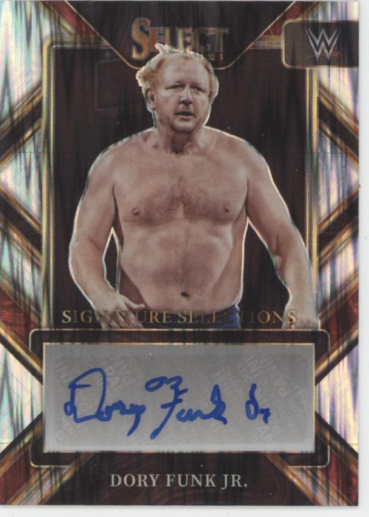 Dory Funk Jr. 2023 Panini Select Signature Selections Shock Prizm Auto #SL-DFJ