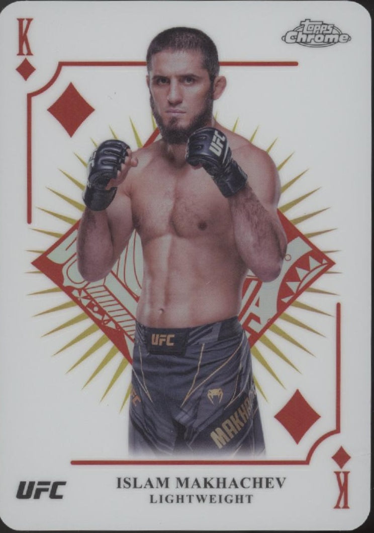 Islam Makhachev 2024 Topps Chrome Kings & Queens King of Diamonds Refractor
