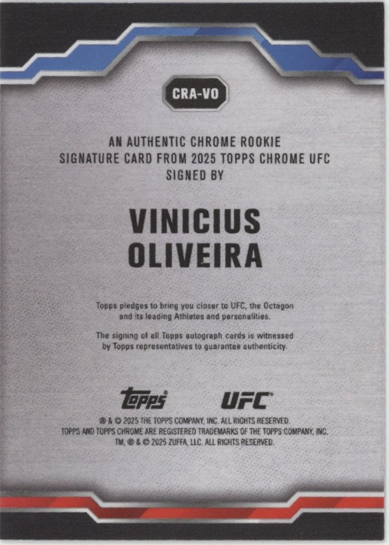 Vincius Oliveira 2025 Topps Chrome RC Auto #CRA-VO