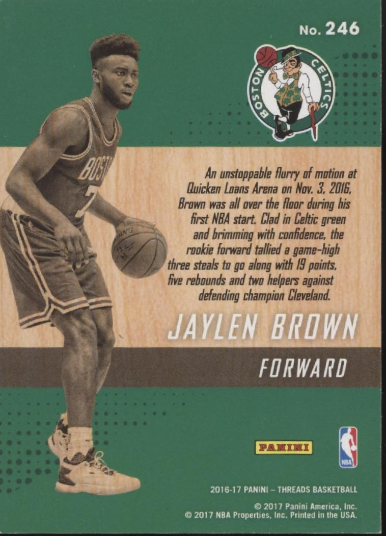 Jaylen Brown 2016-17 Panini Threads RC #246
