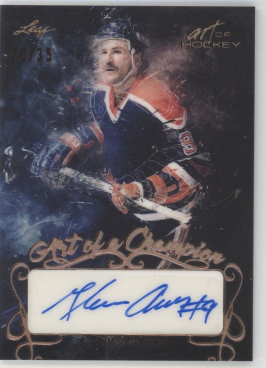 Glenn Anderson 2022 Leaf Art of Hockey Champion Auto 20/35 #AC-GA1