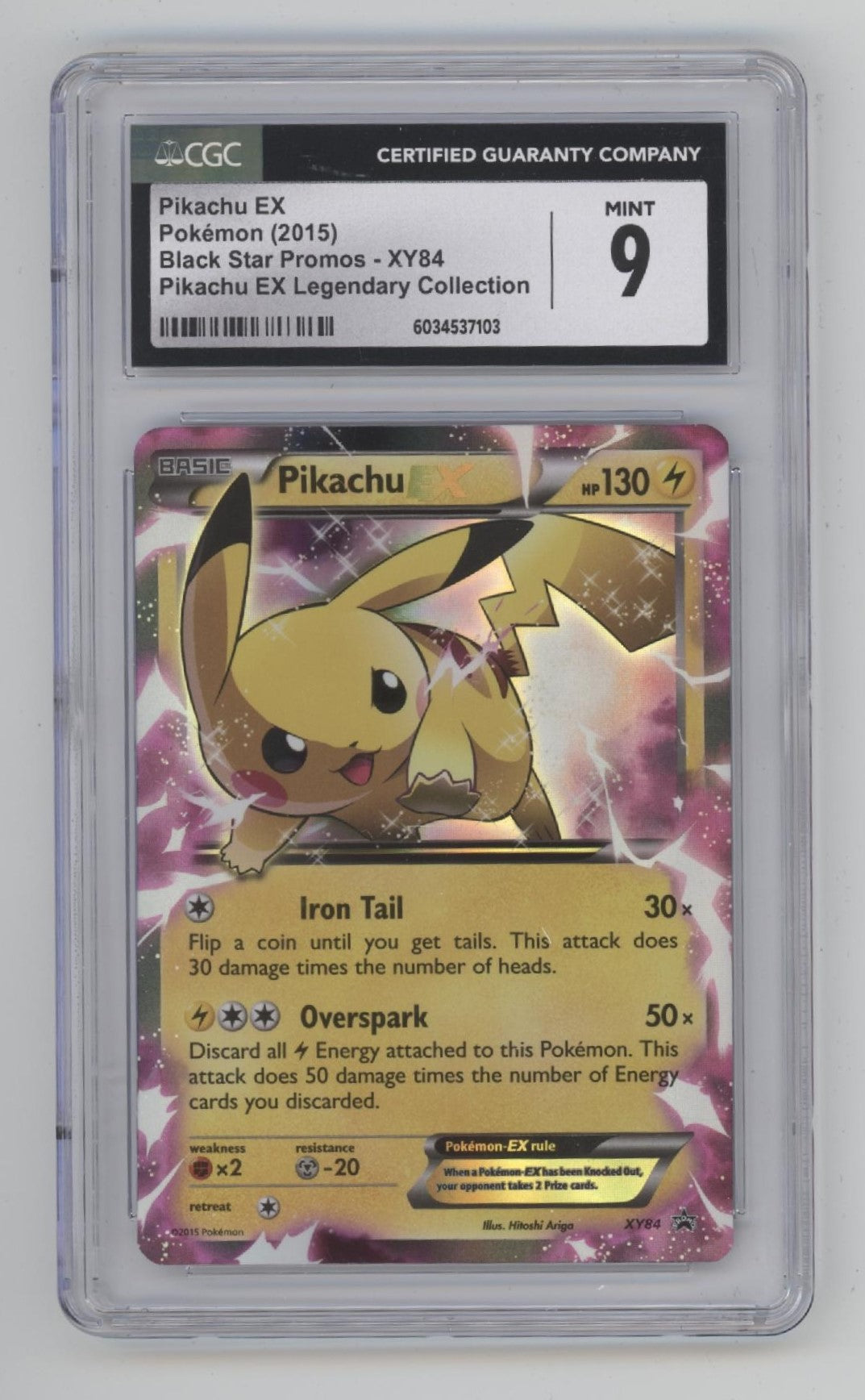Pikachu ex Pokemon Legendary Collection Black Star Promo #XY84 CGC 9 #1