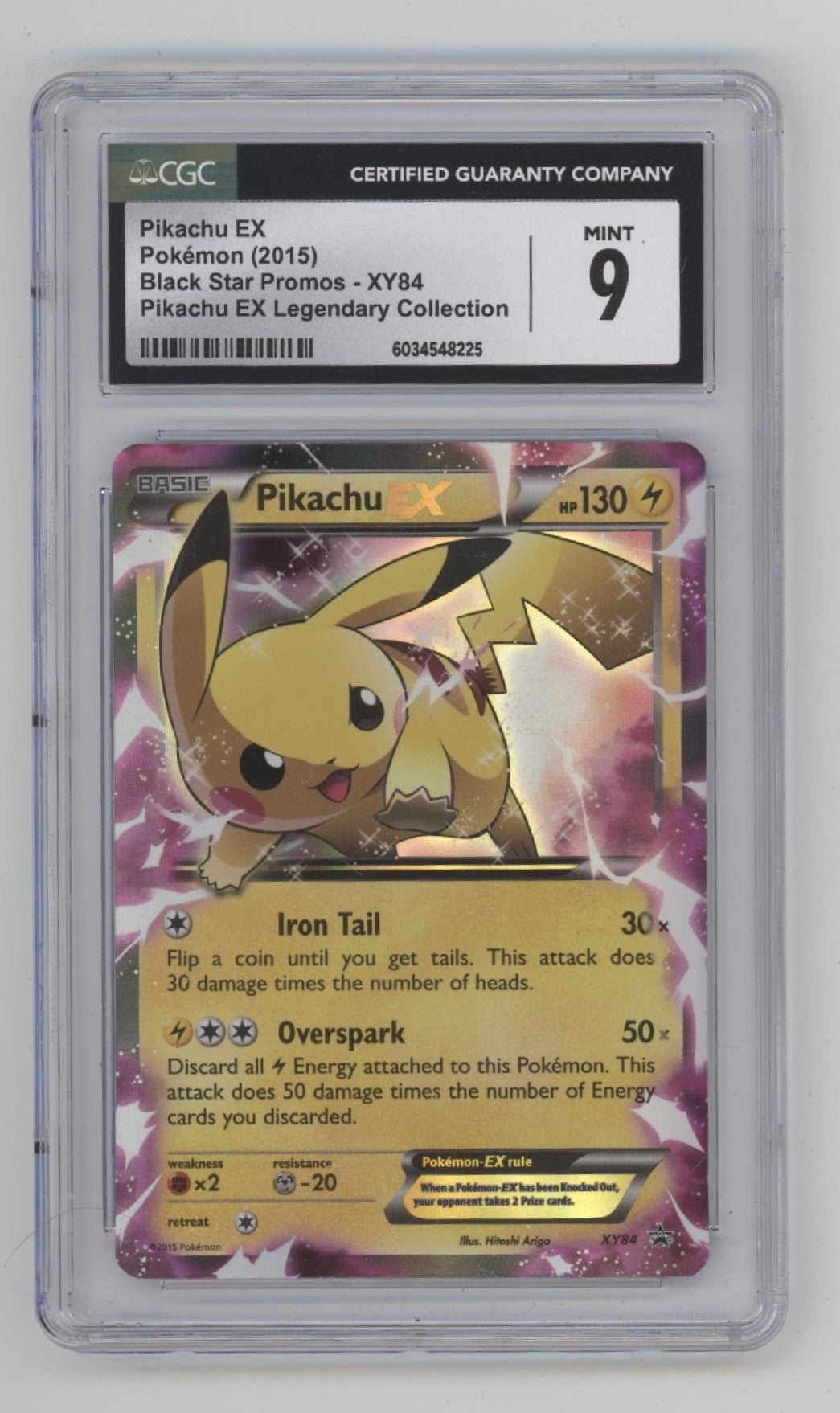 Pikachu ex Pokemon Legendary Collection Black Star Promo #XY84 CGC 9 #2