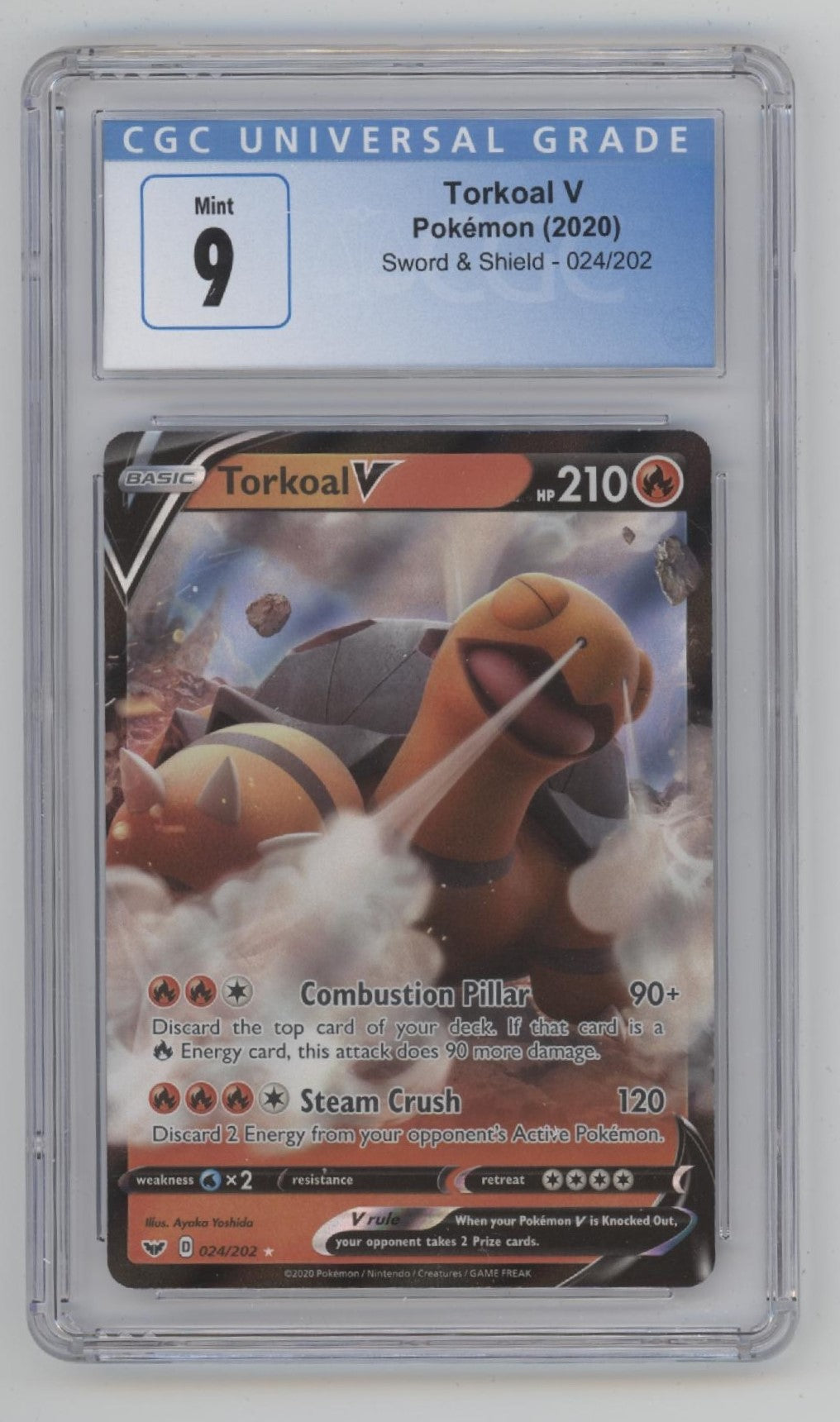 Torkoal V Pokemon Sword & Shield #024 CGC 9