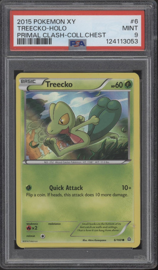 Treecko Pokemon Primal Clash Collector's Chest Tin Holo #6 PSA 9