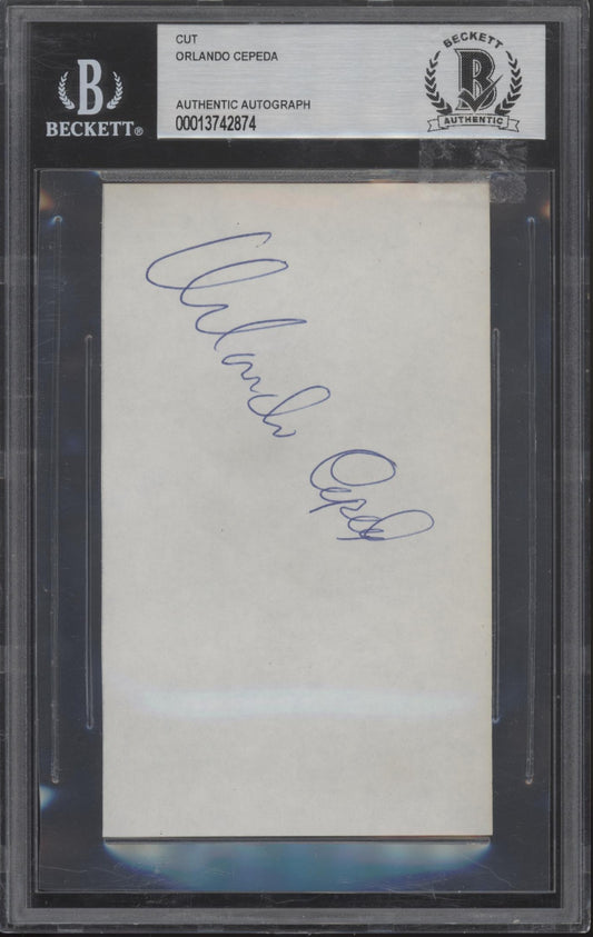 Orlando Cepeda Cut Beckett Authentic Autograph