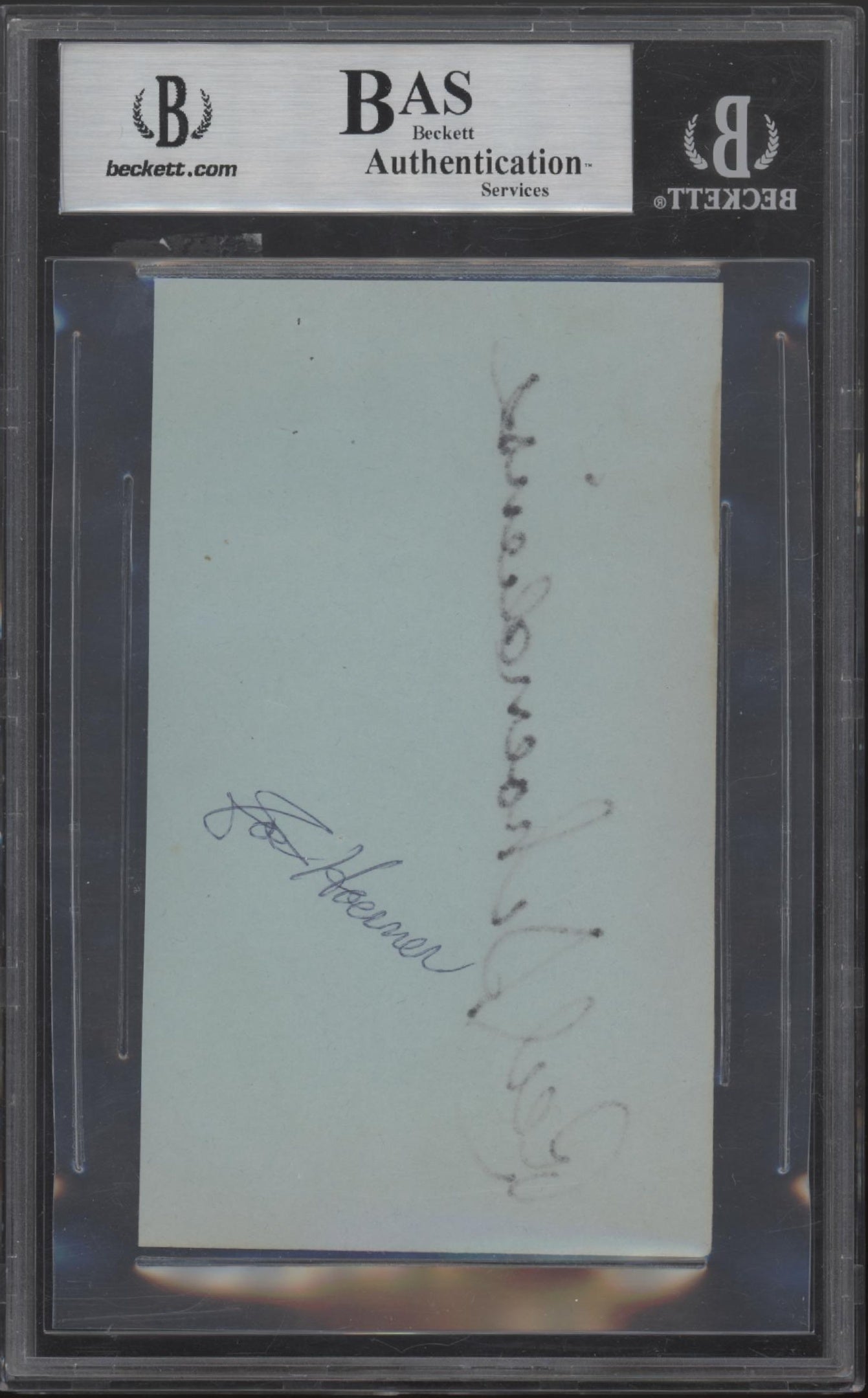 Red Schoendienst Cut Beckett Authentic Autograph