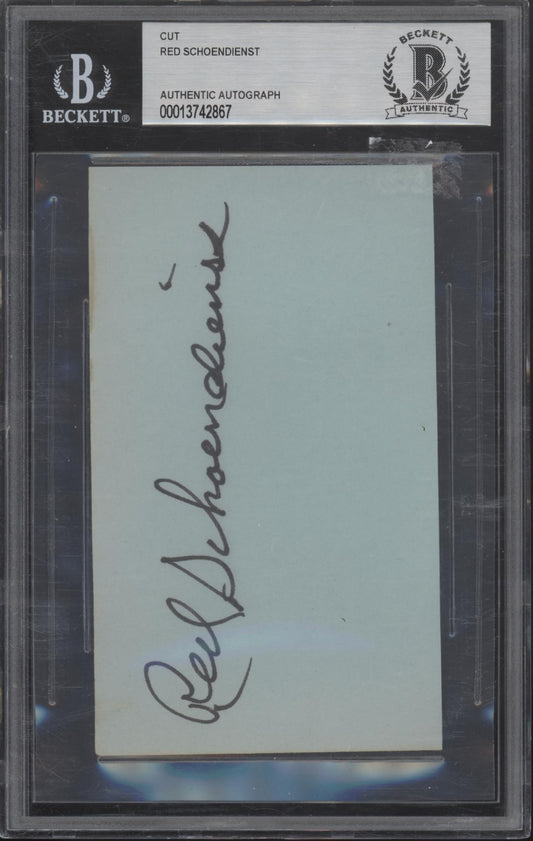 Red Schoendienst Cut Beckett Authentic Autograph
