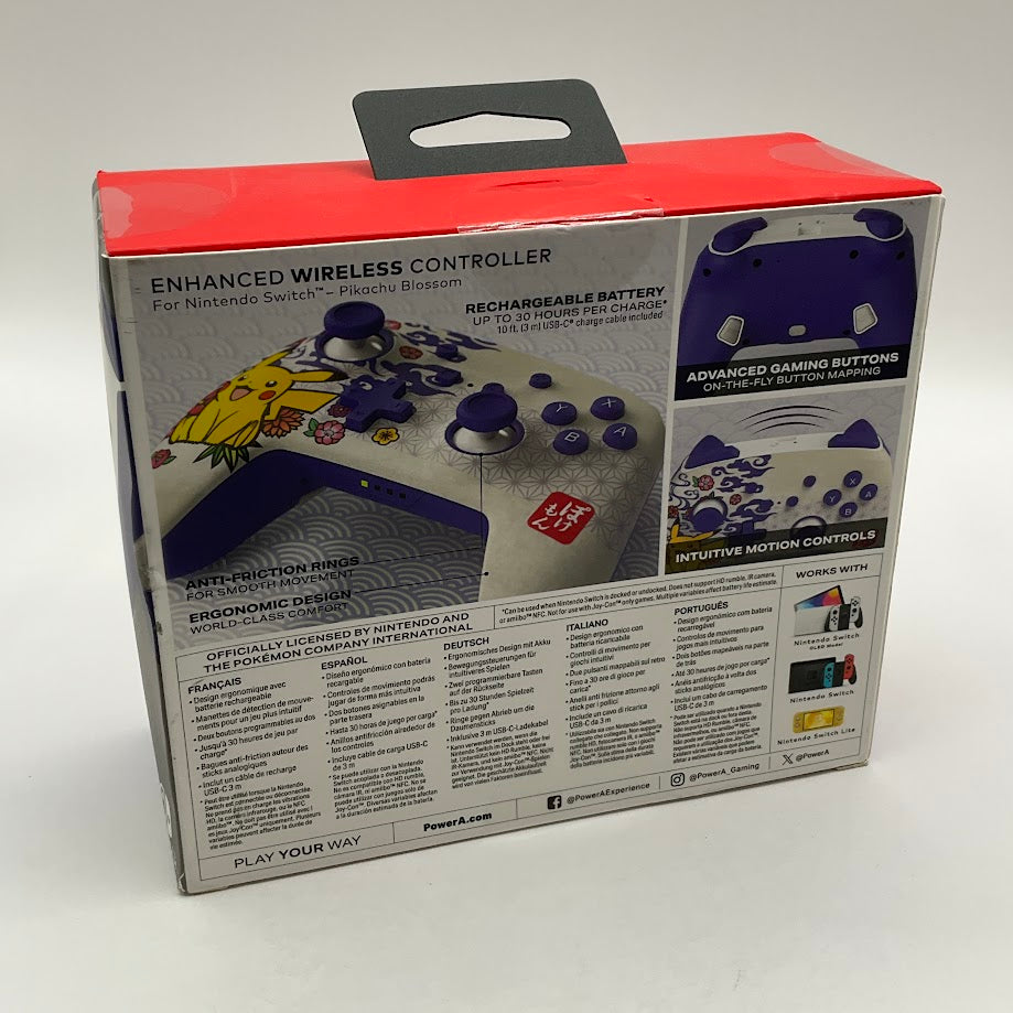 PowerA Pikachu Blossom Enchanced Wireless Controller Nintendo Switch