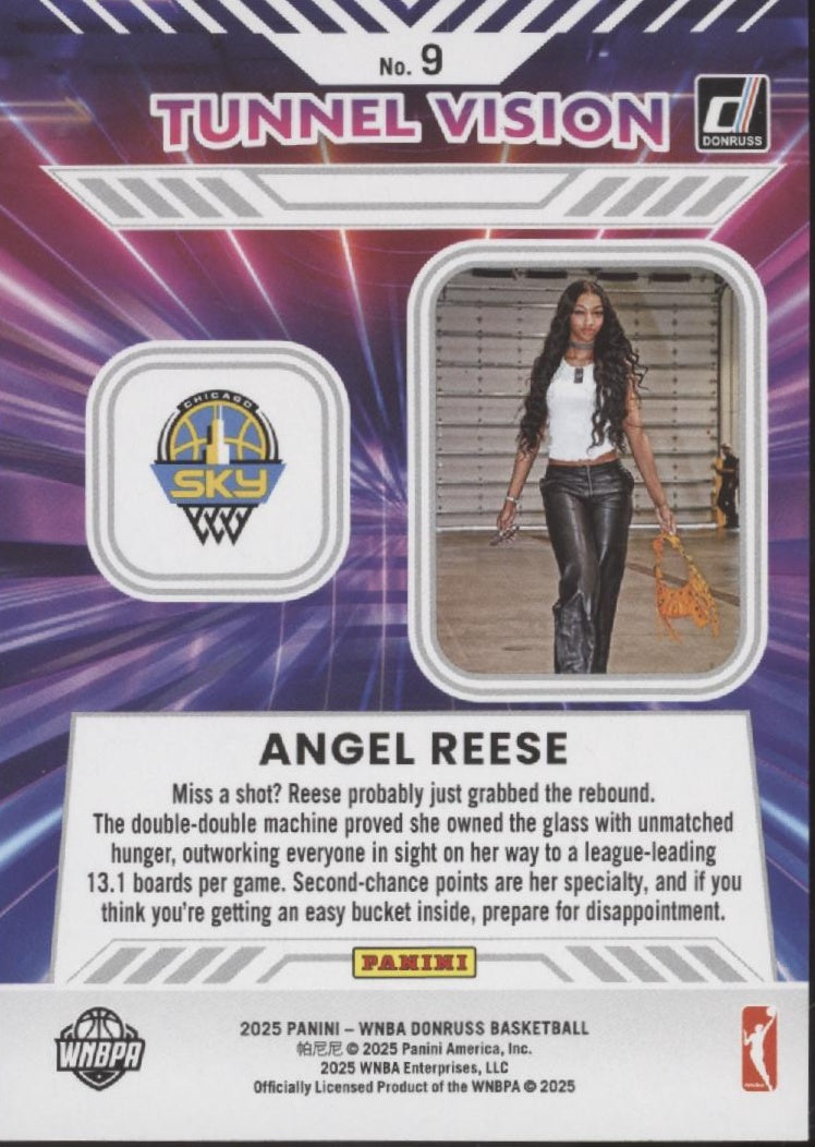 Angel Reese 2025 Panini WNBA Donruss Tunnel Vision #9
