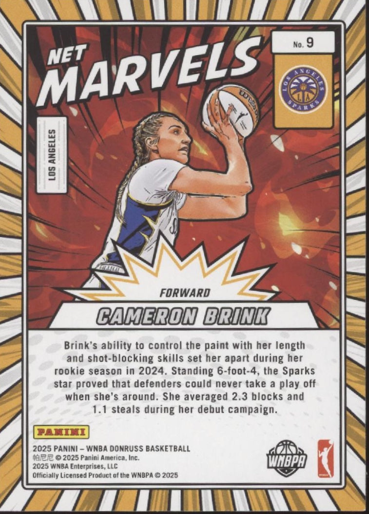 Cameron Brink 2025 Panini WNBA Donruss Net Marvels #9
