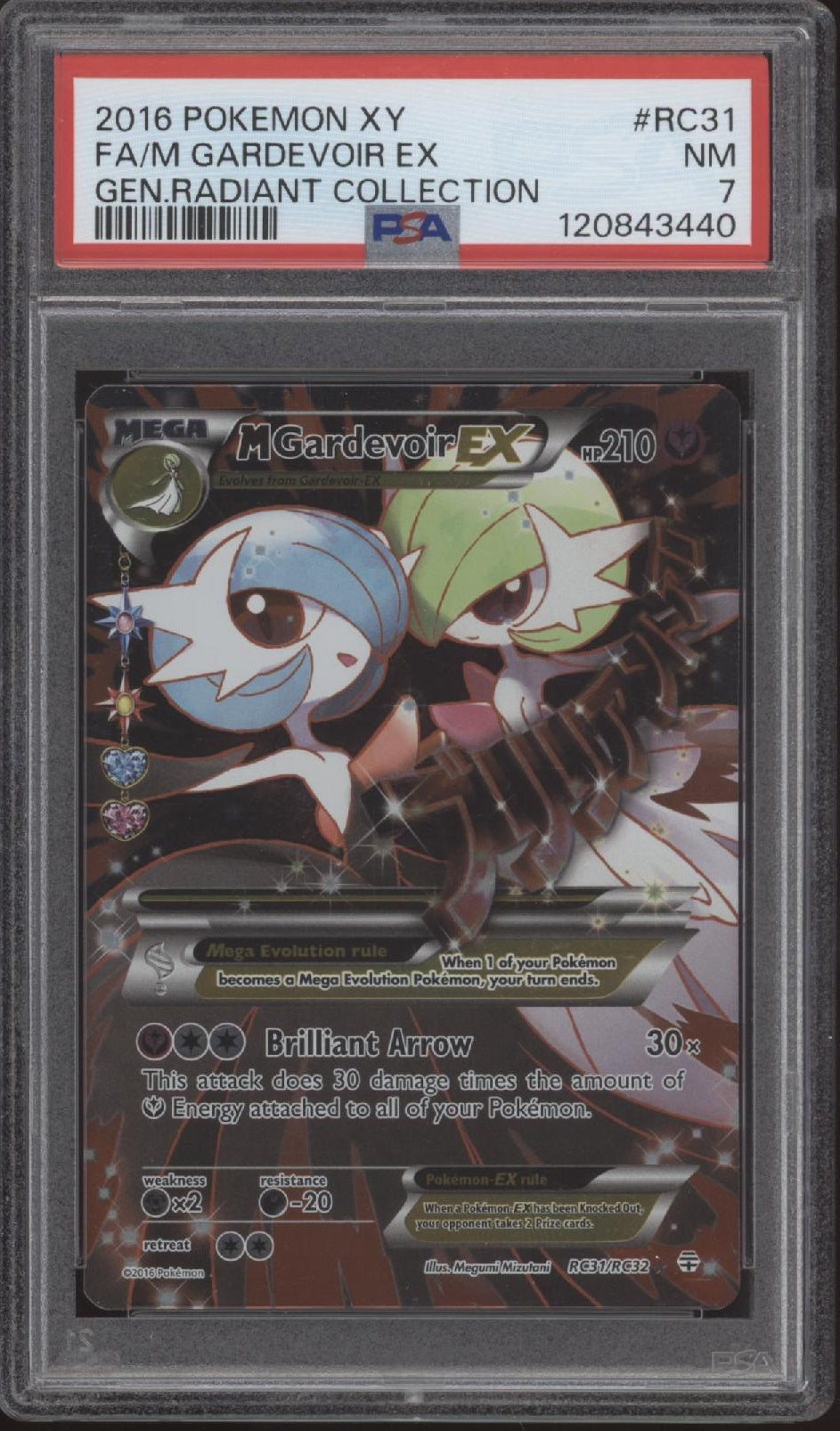 M Gardevoir ex Pokemon Generations Radiant Collection Full Art #RC31 PSA 7 M Gardevoir ex Pokemon Generations Radiant Collection Full Art #RC31 PSA 7