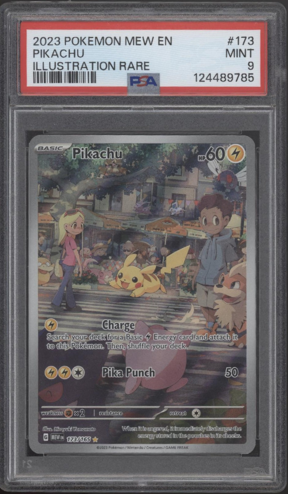 Pikachu Pokemon 151 Illustration Rare #173 PSA 9