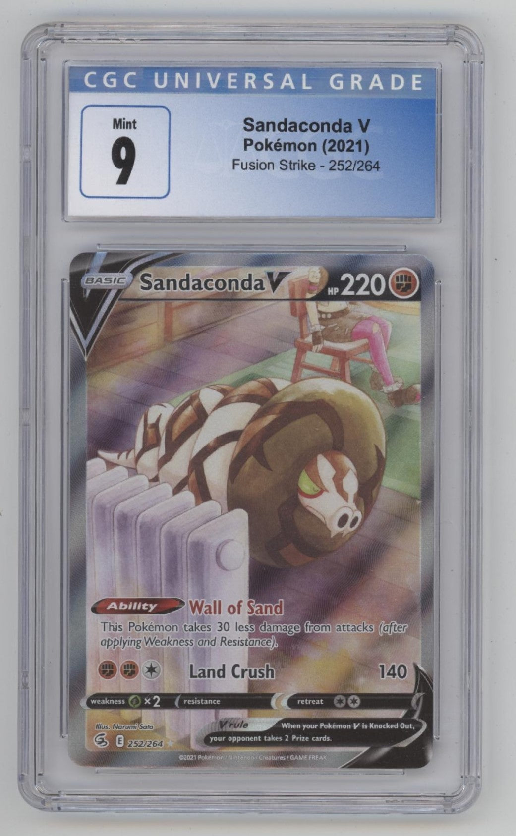 Sandaconda V Pokemon Fusion Strike #252 CGC 9