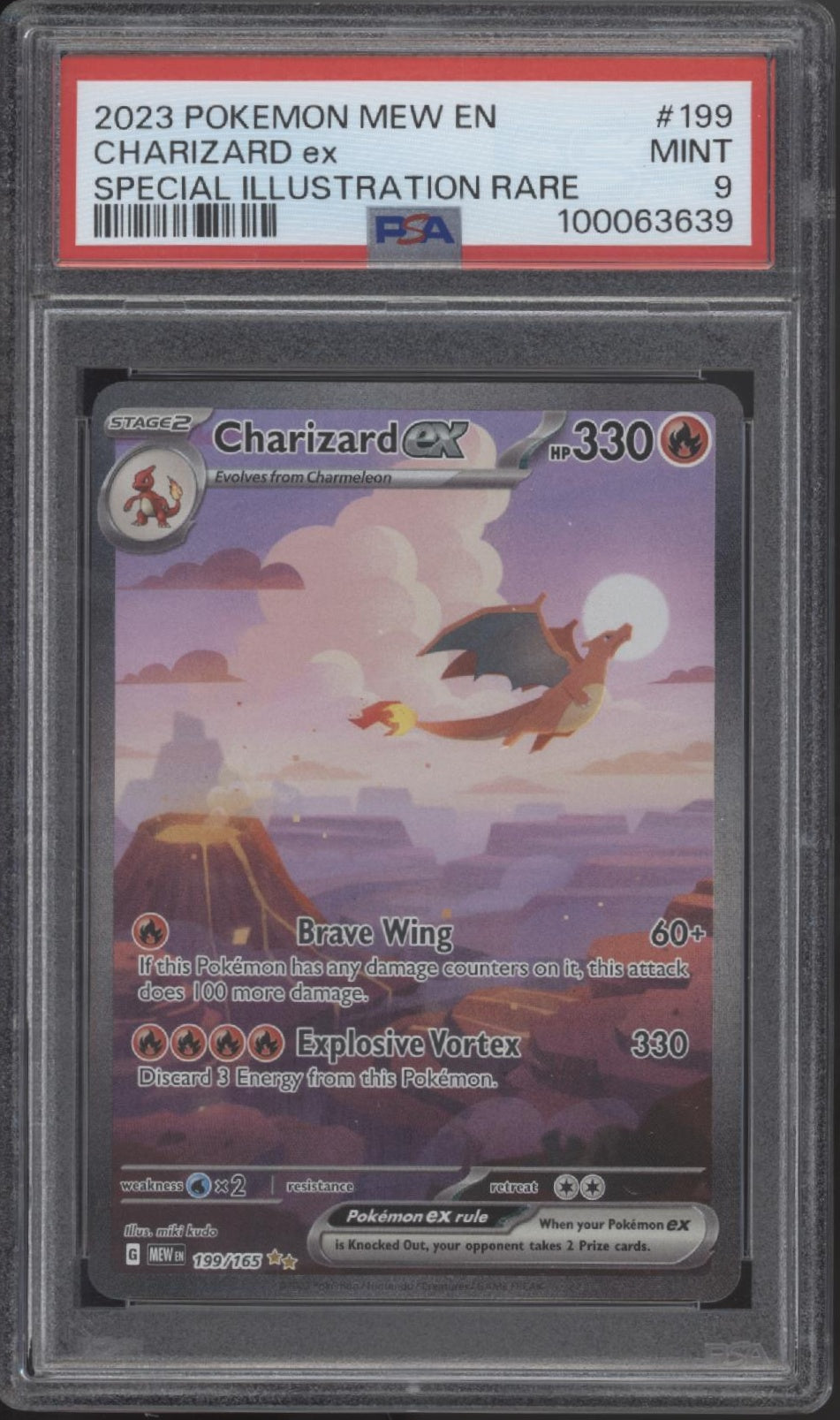 Charizard ex Pokemon 151 Special Illustration Rare #199 PSA 9 #2 Charizard ex Pokemon 151 Special Illustration Rare #199 PSA 9 #2