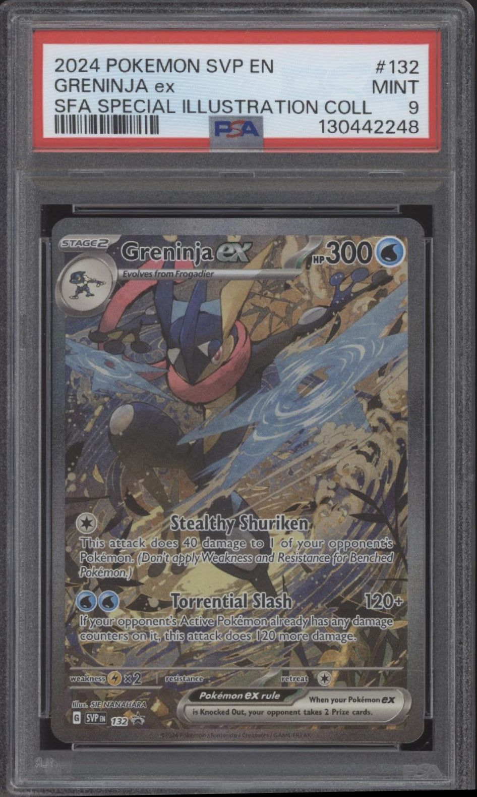 Greninja ex Pokemon Shrouded Fable Special Illustration Collection #132 PSA 9 #3 Greninja ex Pokemon Shrouded Fable Special Illustration Collection #132 PSA 9 #3