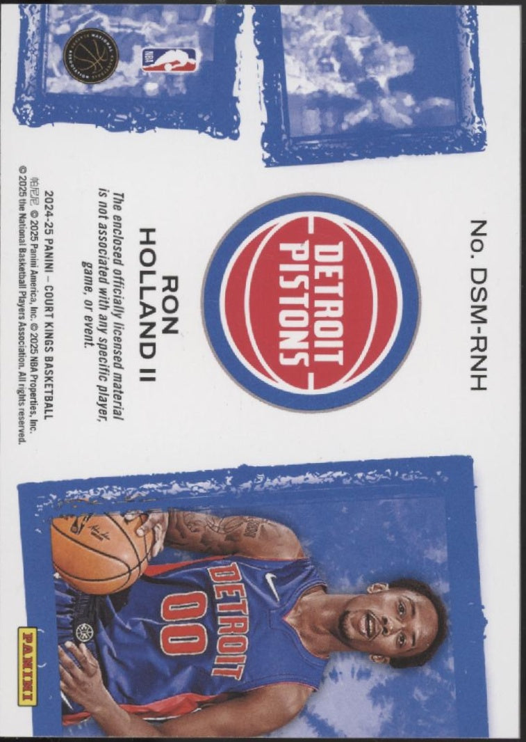 Ron Holland II 2024-25 Panini Court Kings Debut Showcase Swatch RC #DSM-RNH