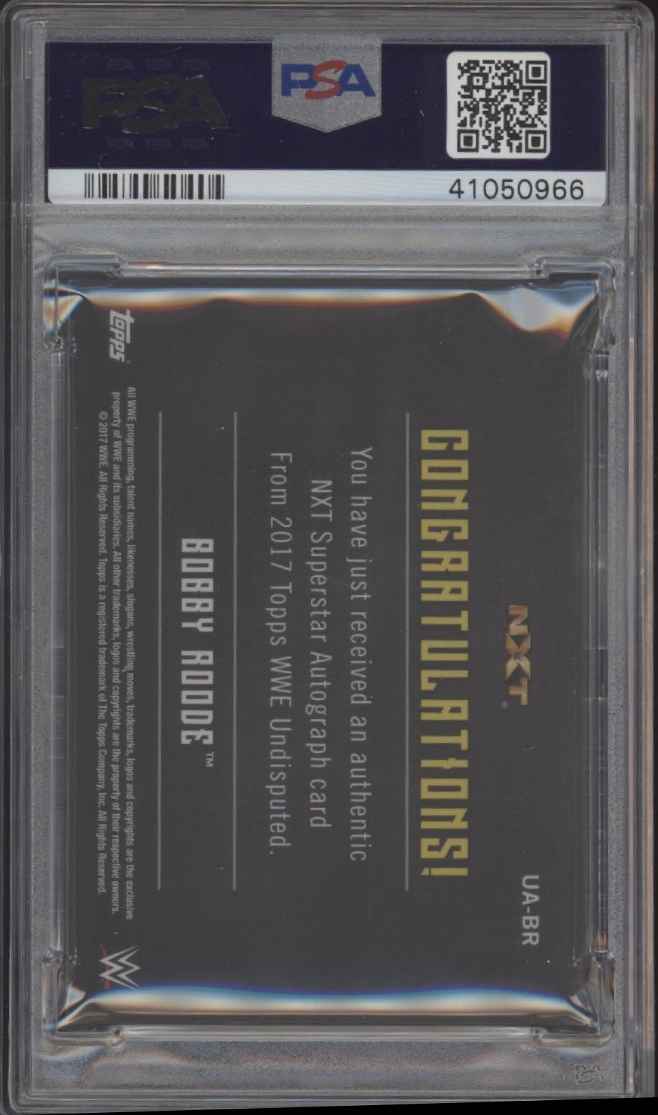 Bobby Roode 2017 Topps Undisputed Green Auto 13/25 #UA-BR PSA 9