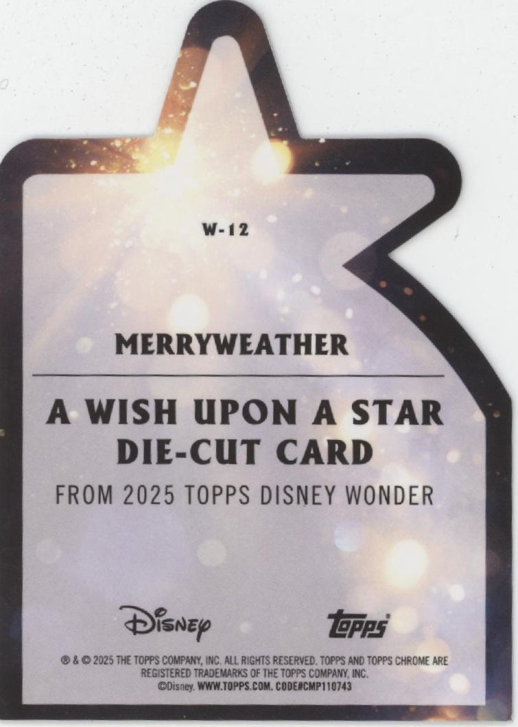 Merryweather 2025 Topps Disney Wonder A Wish Upon a Star Die-Cut 02/50 #W-12