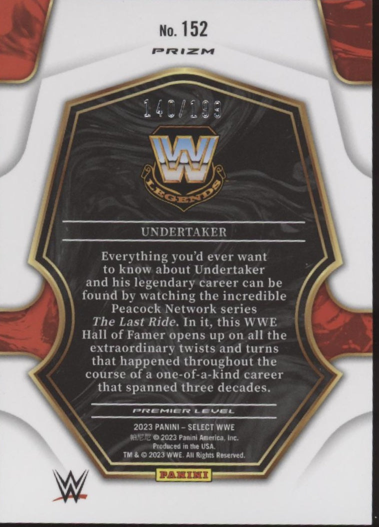 Undertaker 2023 Panini Select Blue Prizm 140/199 #152 #2