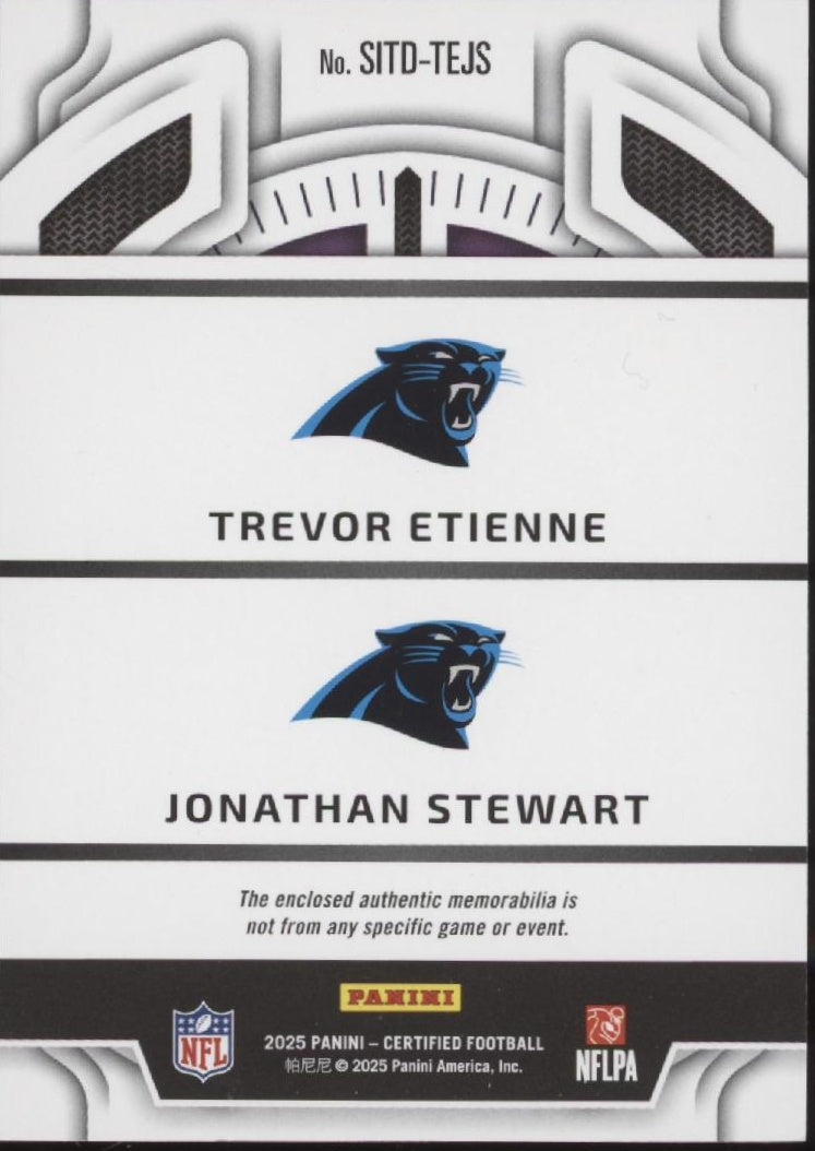 Trevor Etienne / Jonathan Stewart 2025 Certified Stitches in Time Red 19/25