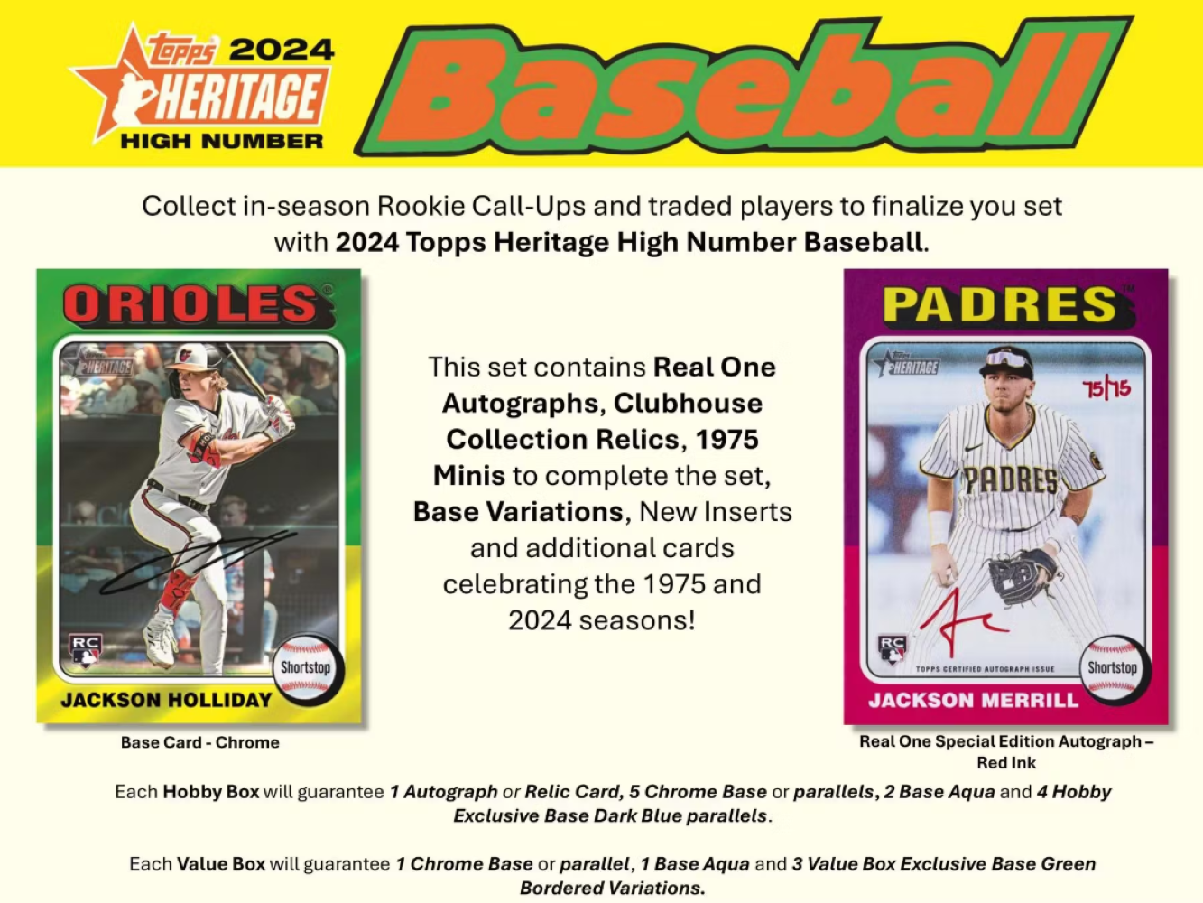 2024 Topps Heritage High Number Baseball Hobby Box