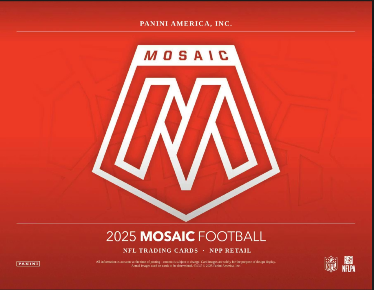 2025 Panini Mosaic Football Mega Box (Reactive Purple Parallels)
