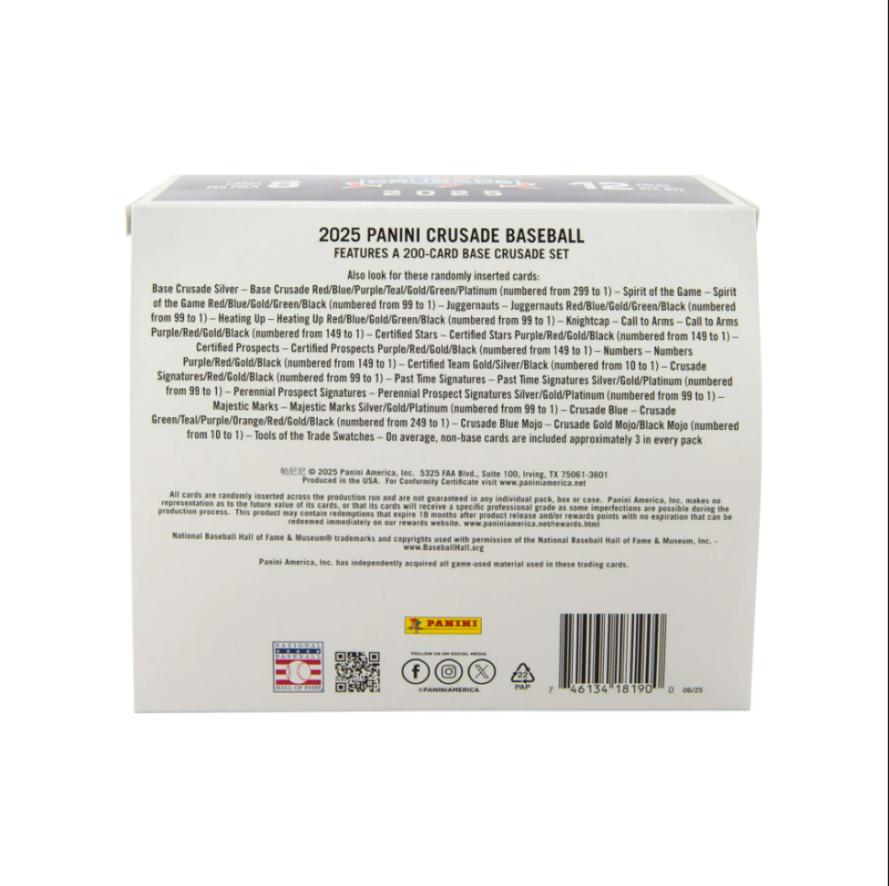 2025 Panini Boys of Crusade Baseball Premium Box