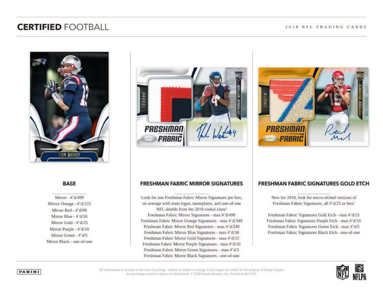 2018 Panini Certified Football Hobby Box