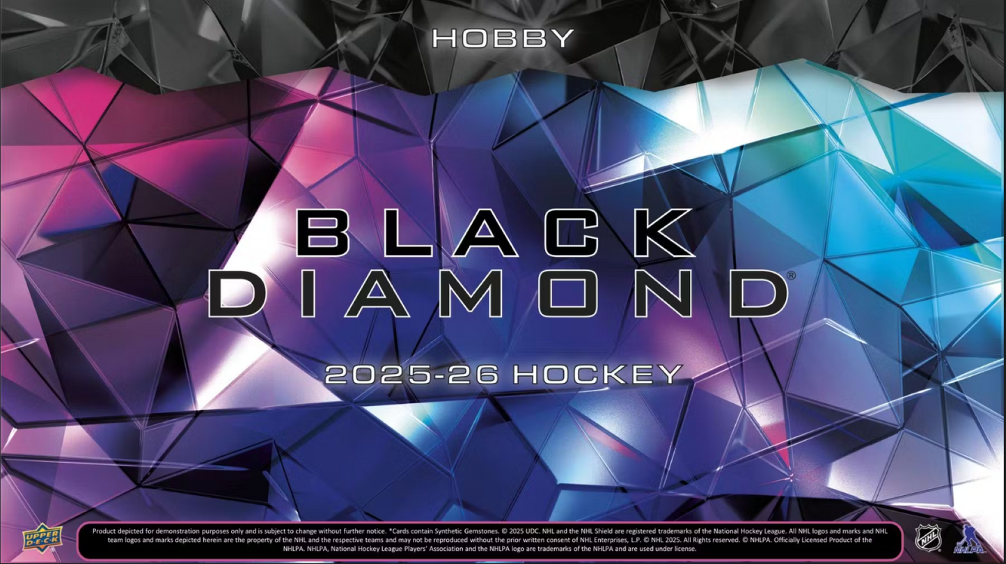 2025-26 Upper Deck Black Diamond Hockey Hobby Box *Contact Us To Order*