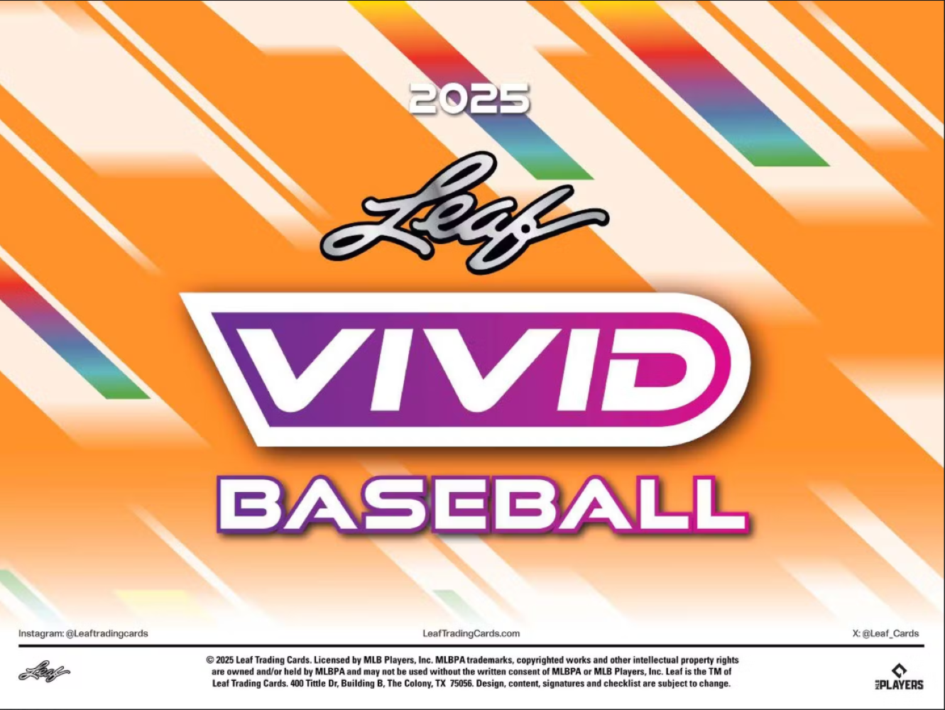 2025 Leaf Vivid Baseball Hobby Box