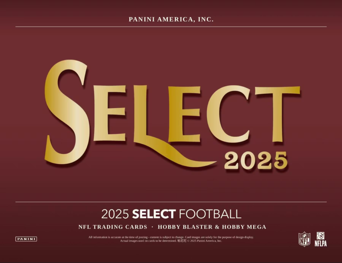 2025 Panini Select Football Hobby Mega Box