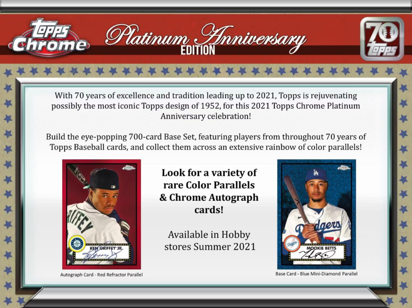 2021 Topps Chrome Platinum Anniversary Baseball Hobby Box