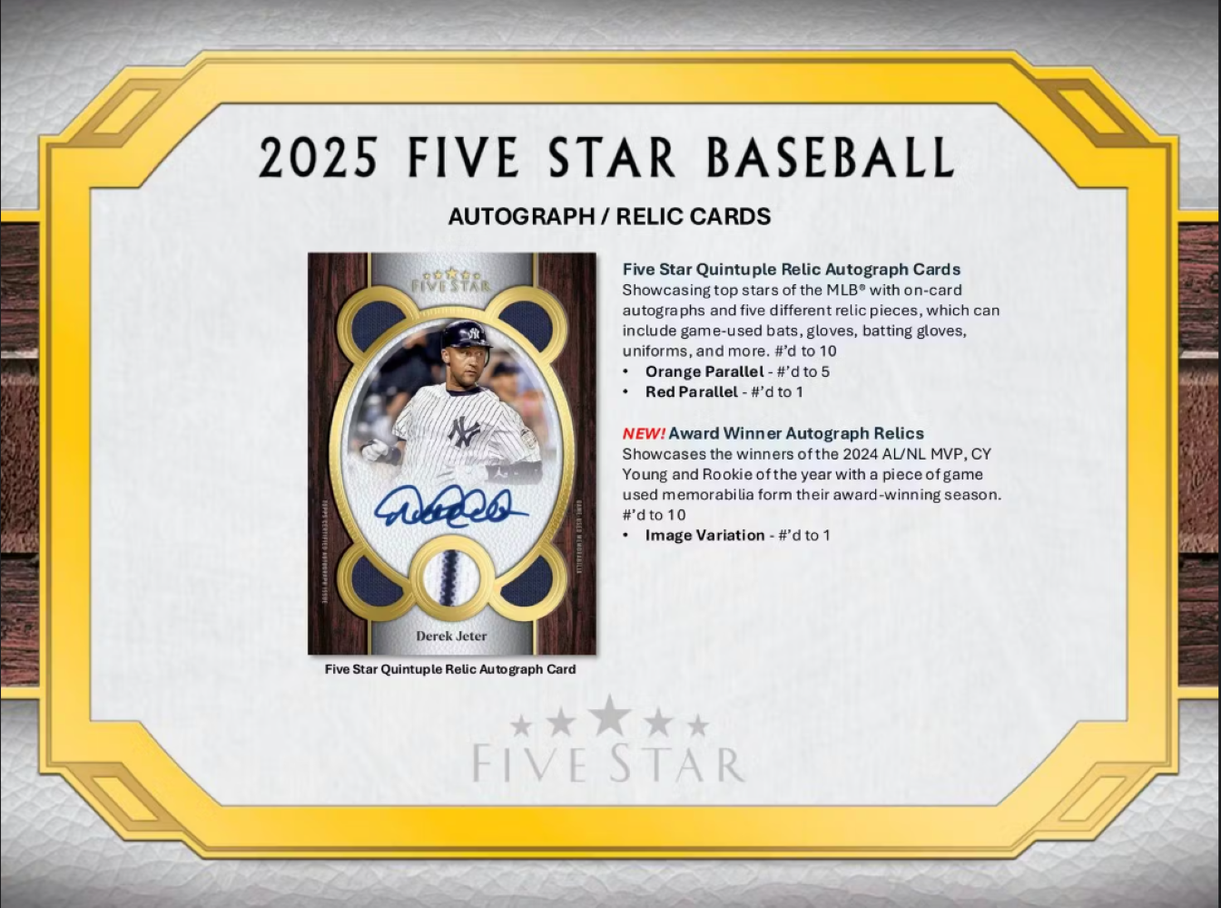 2025 Topps Five Star Baseball Hobby Box Case