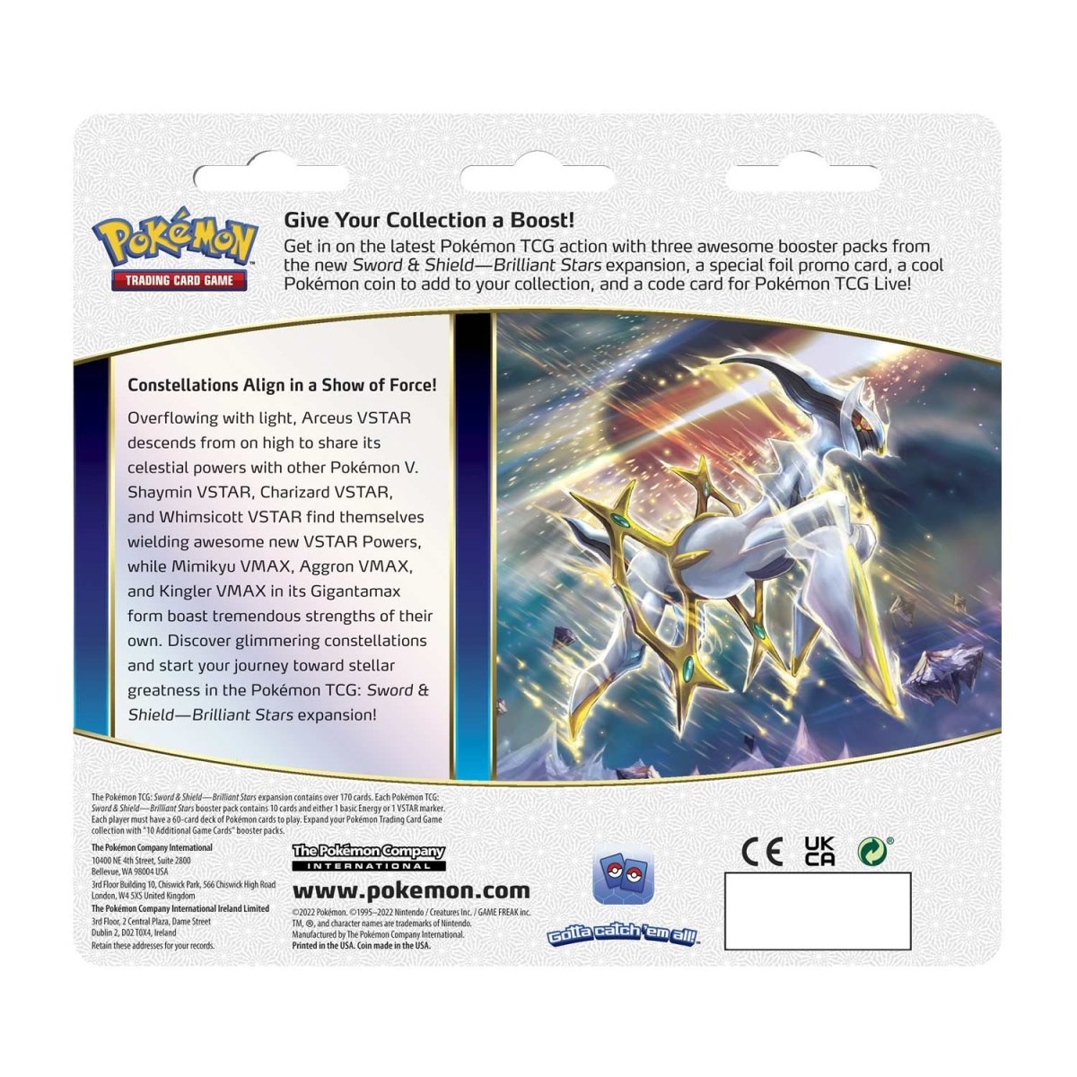 Pokemon: Sword & Shield Brilliant Stars 3-Pack Blister (Glaceon)